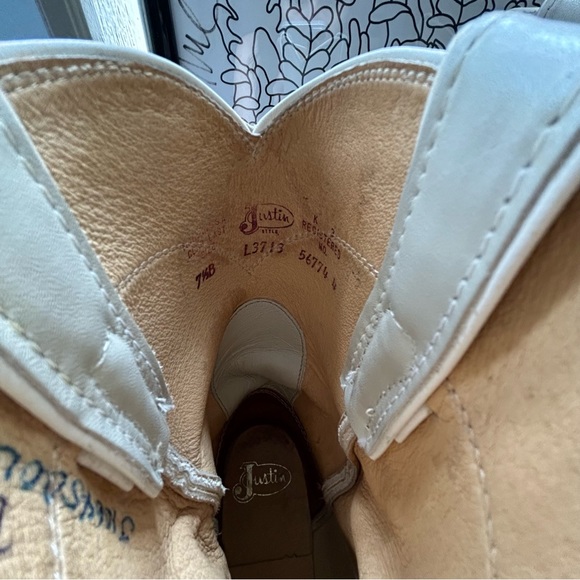 Justin Leather Cowboy Boots - Picture 6 of 6